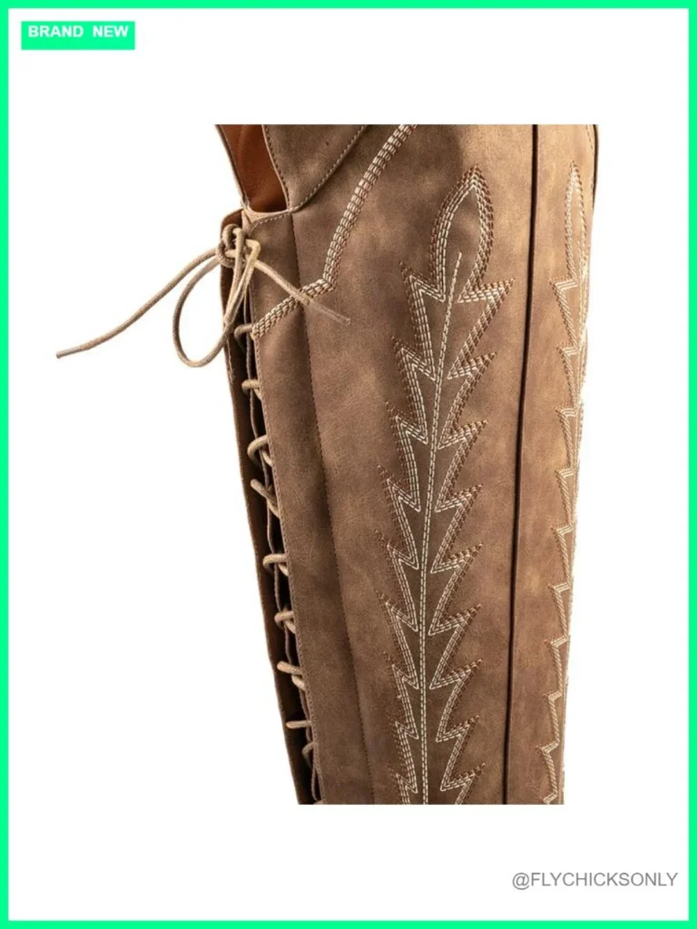 Faux Leather Thigh High Cowboy Boots Pointed Toe Block Heel Western
